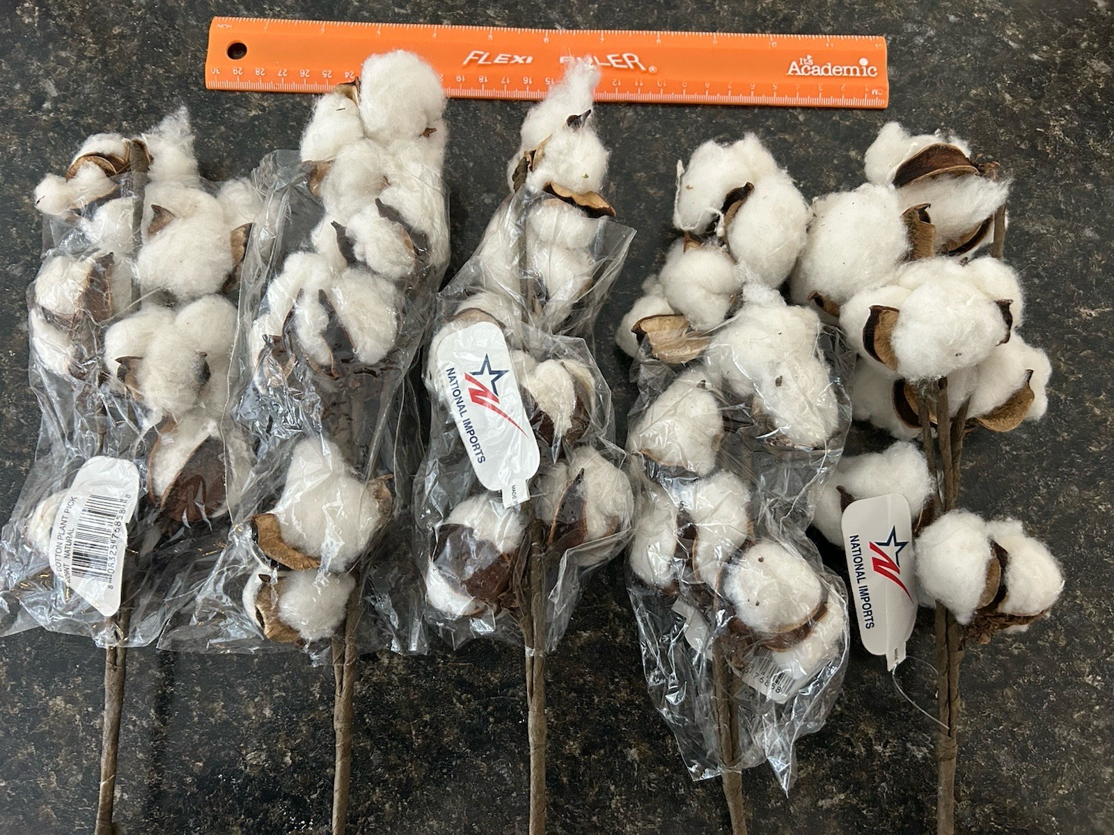 Cotton Pod Floral Picks Lot of 5 – 12”