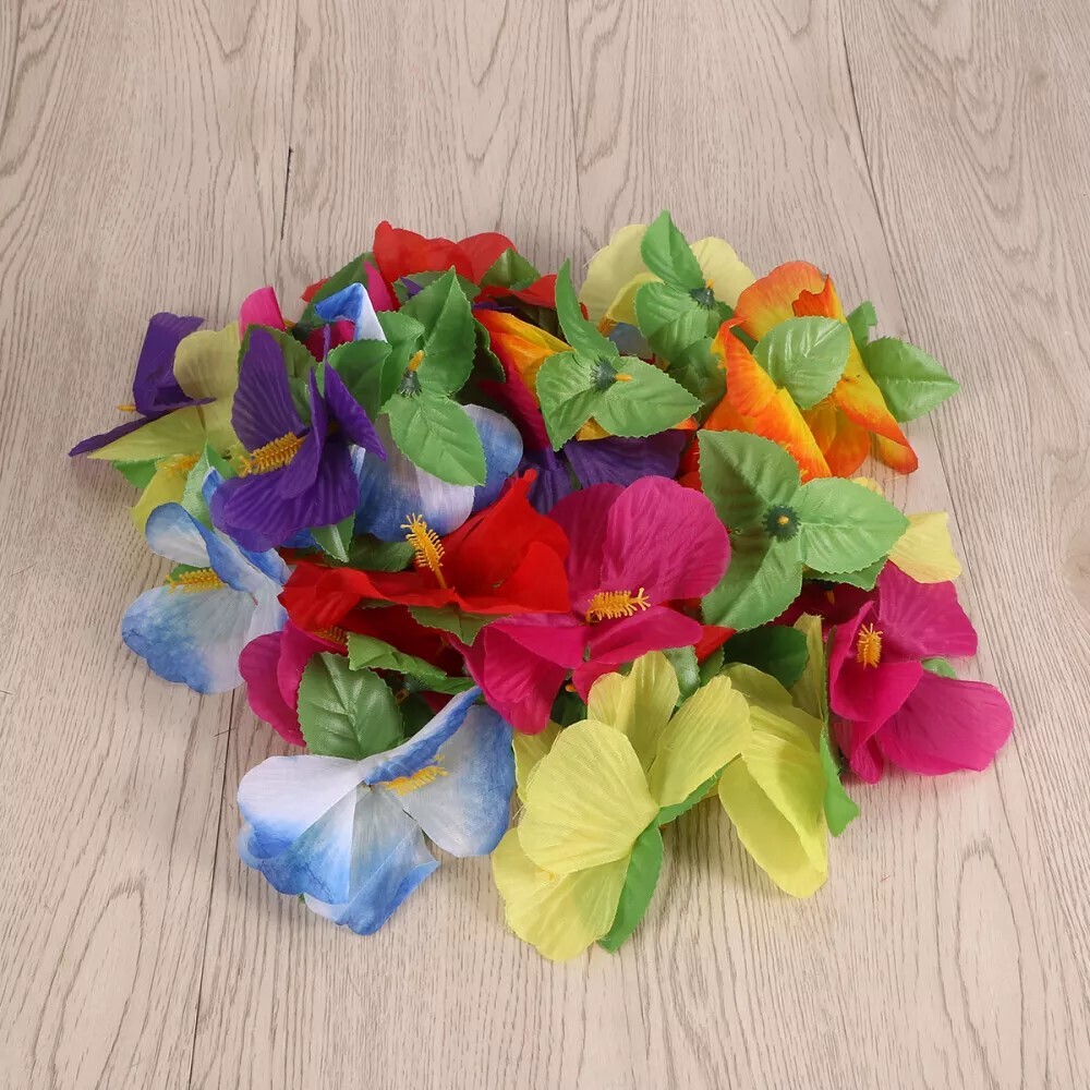 36 Pcs Fake Flower Tropical Party Decoration Supplies Artificial Flora Desktop