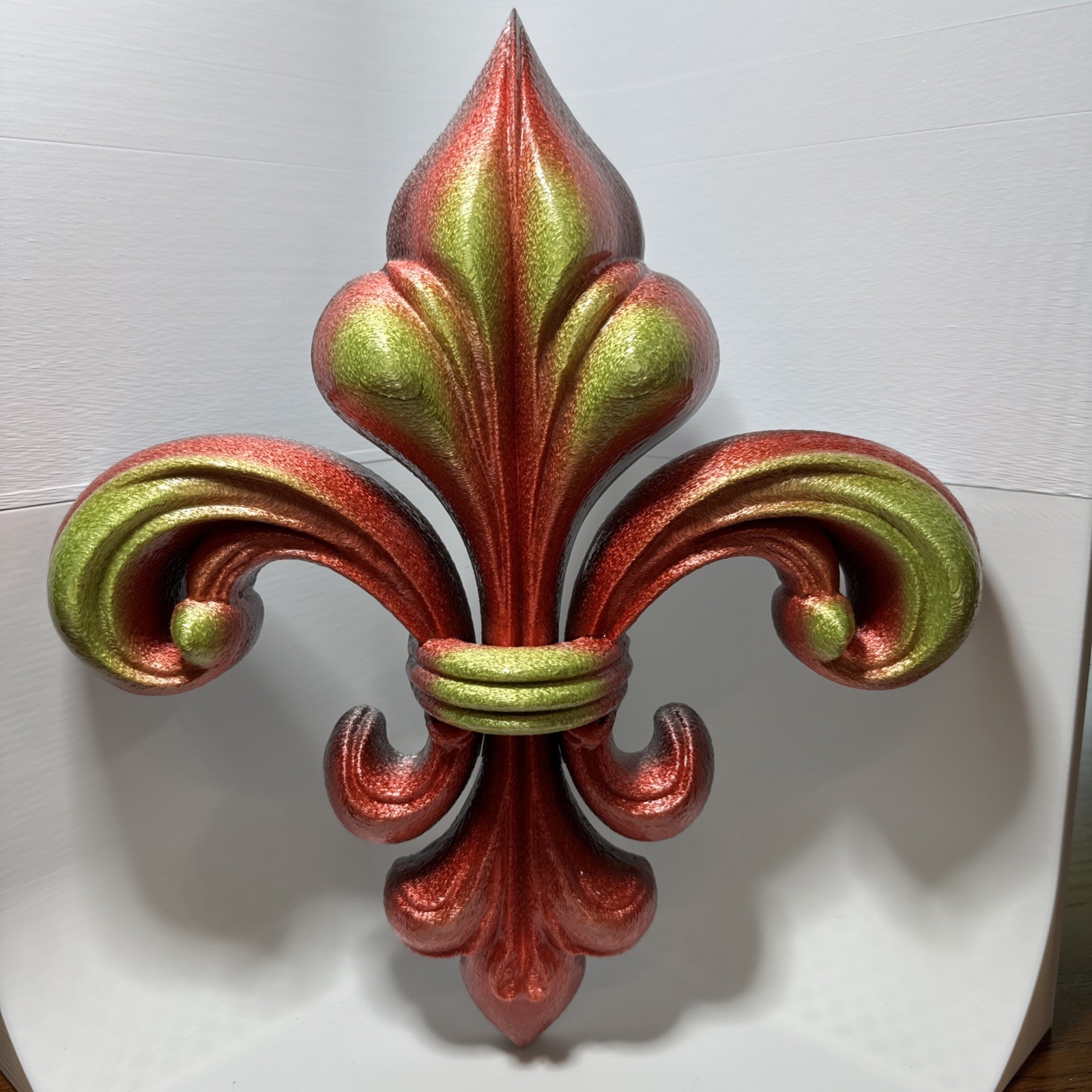 Fleur De Lis Gradient Colors – 3d printed statement piece. 10x12x2.5