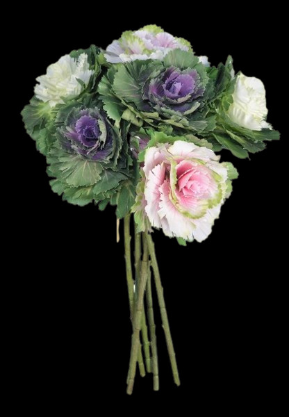 Artificial decorative rose cabbage bouquet