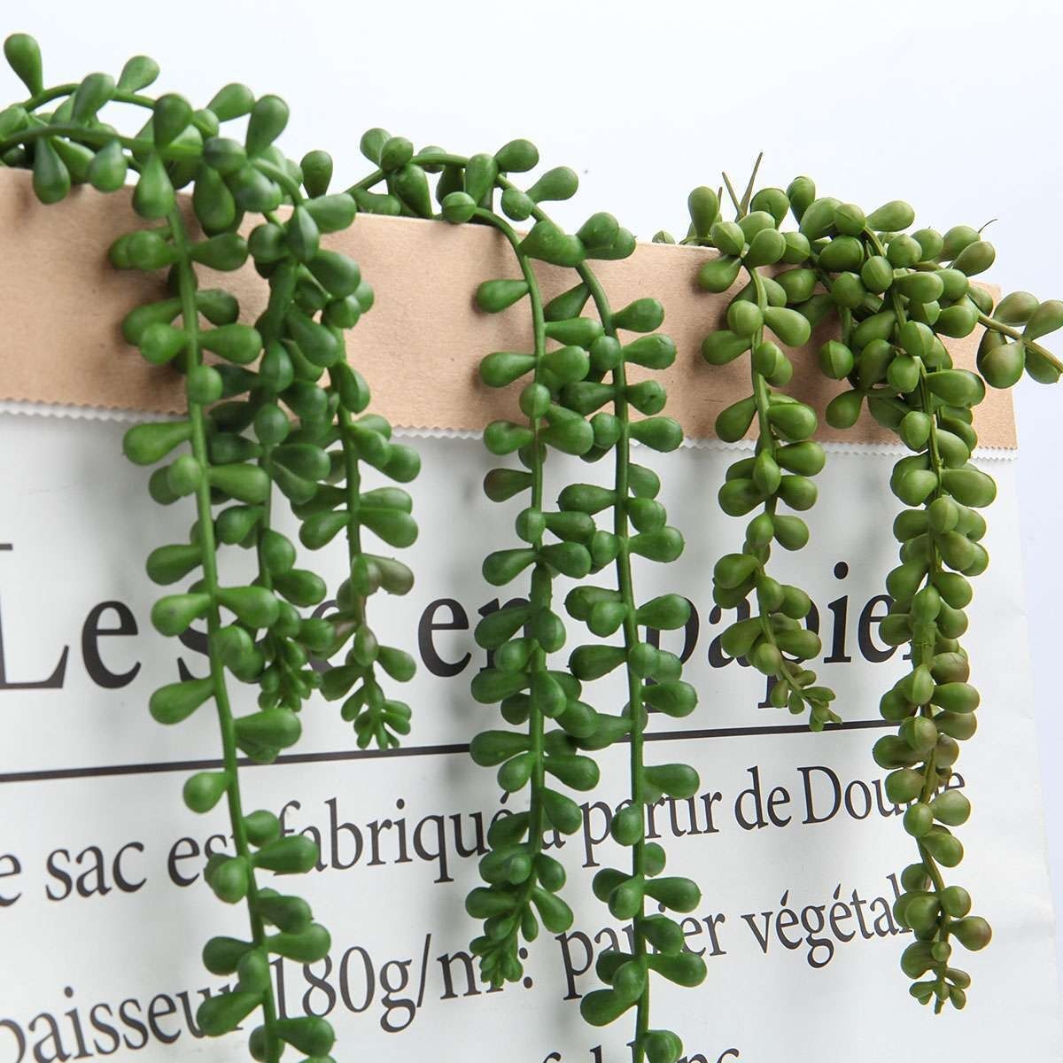 1/2/3x Fake Hanging Plants Artificial Succulents String Pearls House Vine Plant