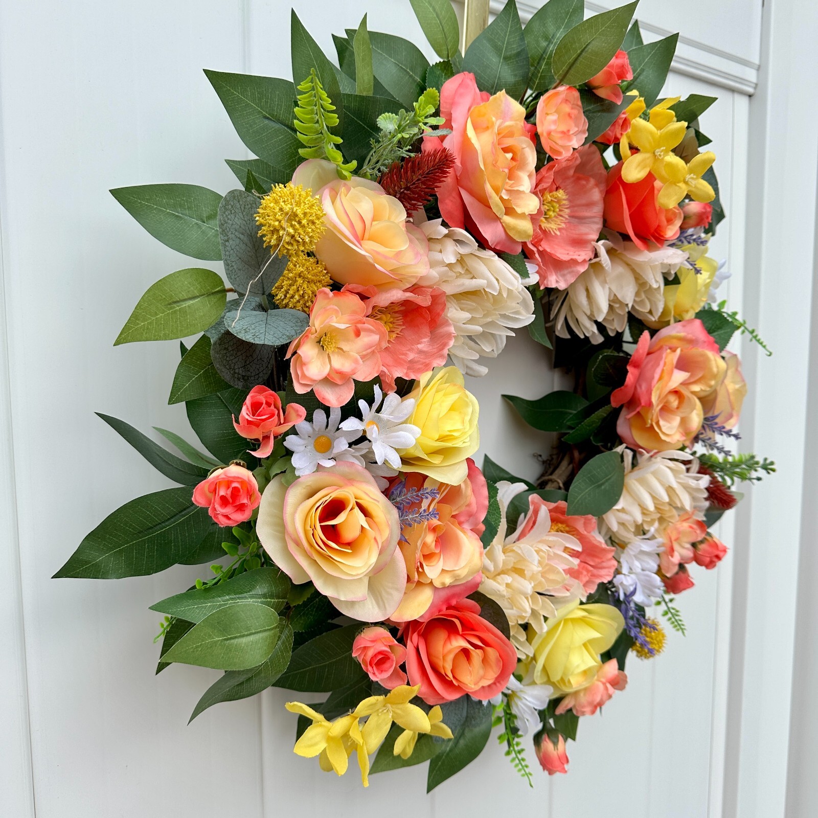 Rose, Chrysanthemum, Grandiflorum, and Peony Wreath