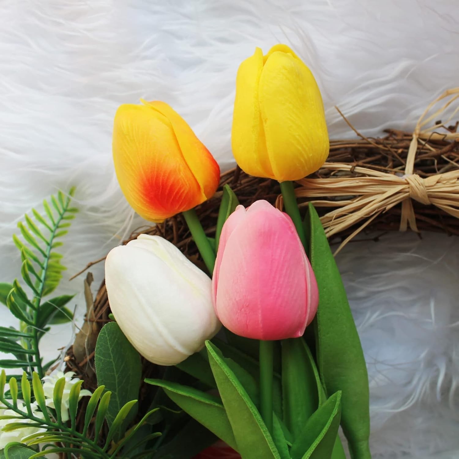 Elegant 20pcs PU Artificial Tulips, Perfect for Spring Parties & Centerpieces