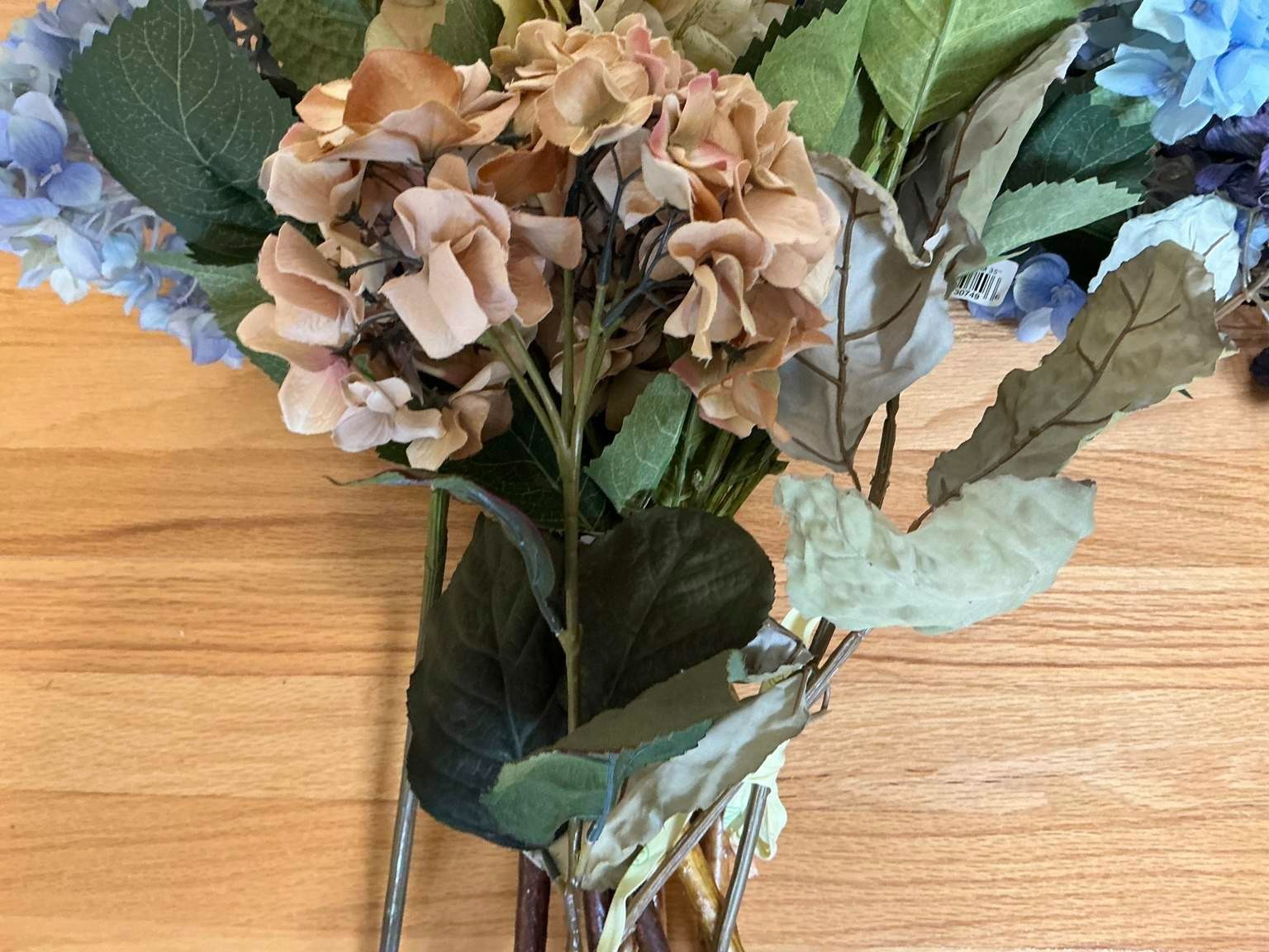 30in Hydrangea Silk Artificial Flower Set of 12, new