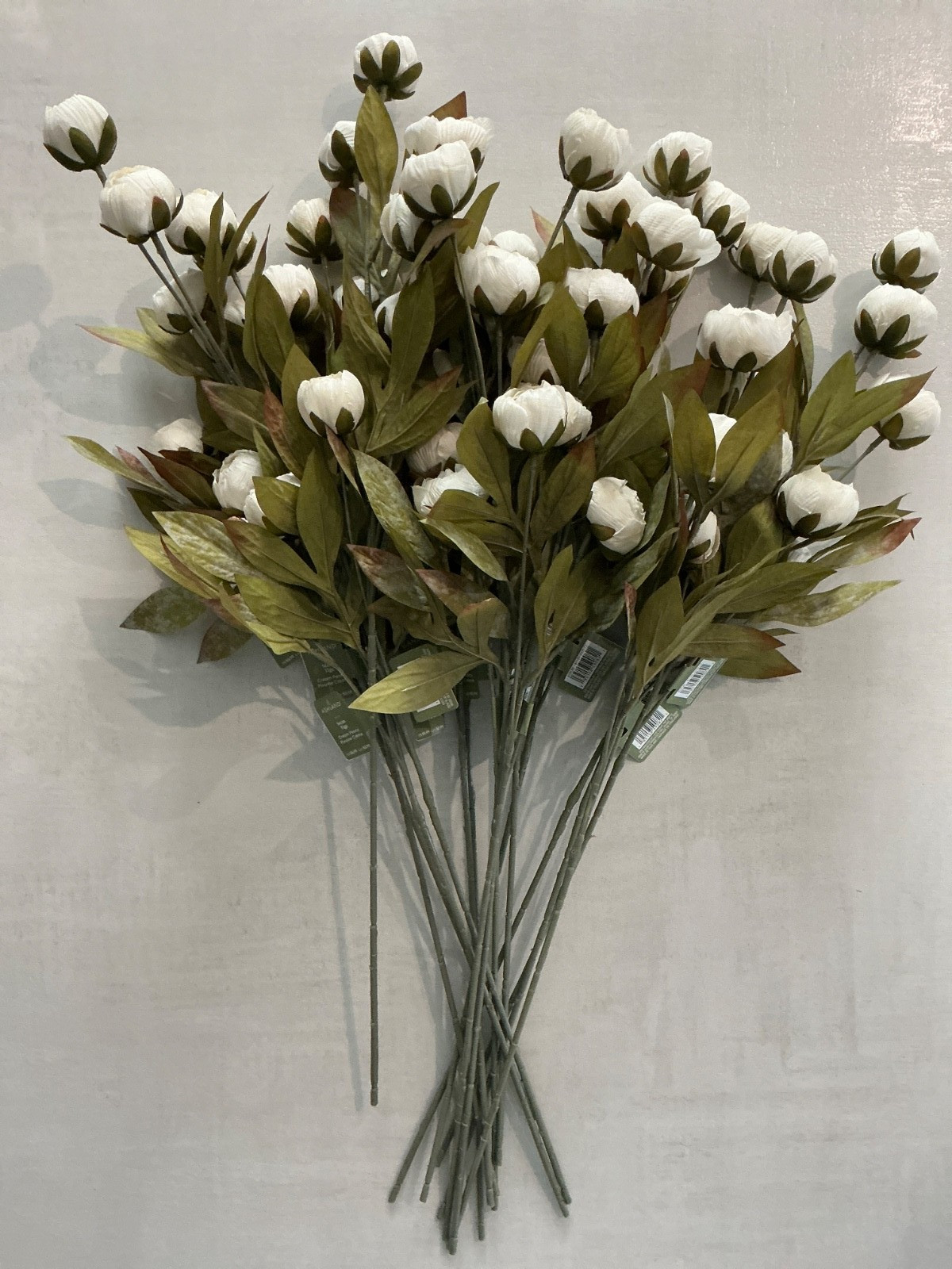 BRAND NEW MICHAELS STORES CREAM PEONY STEMS BY ASHLAND 16 STEMS VIRAL RARE!