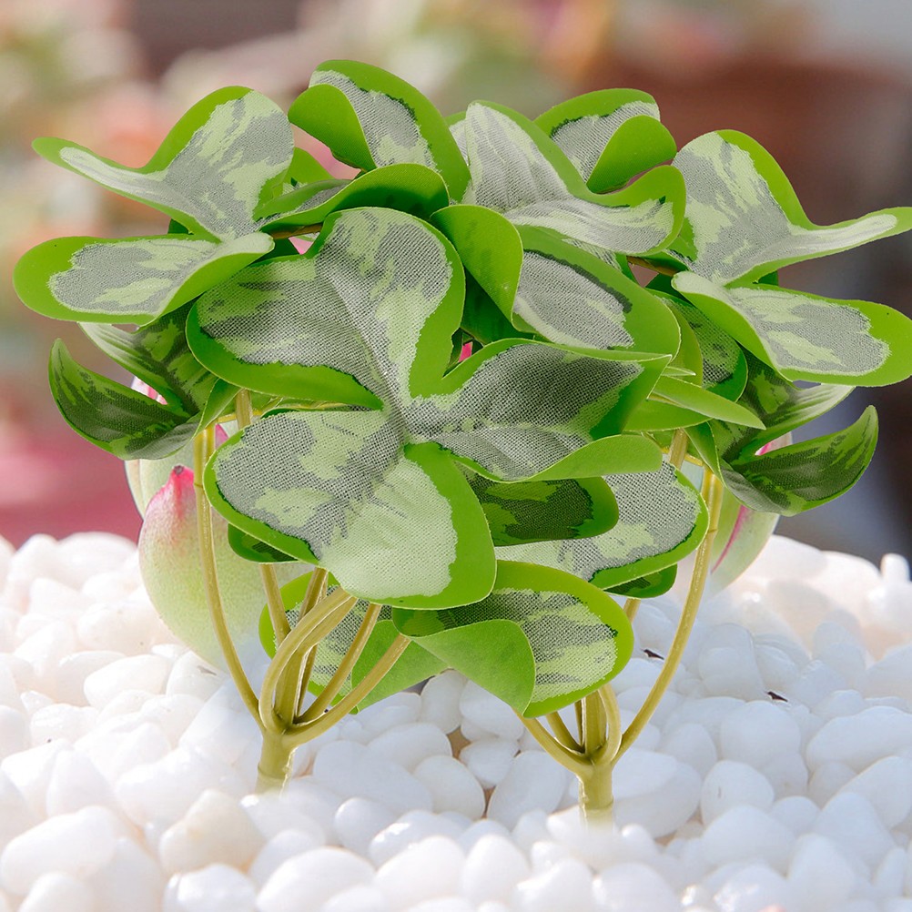 5 Pcs Artificial Shamrock Picks Lifelike Green Plant Stems Home Office Decor