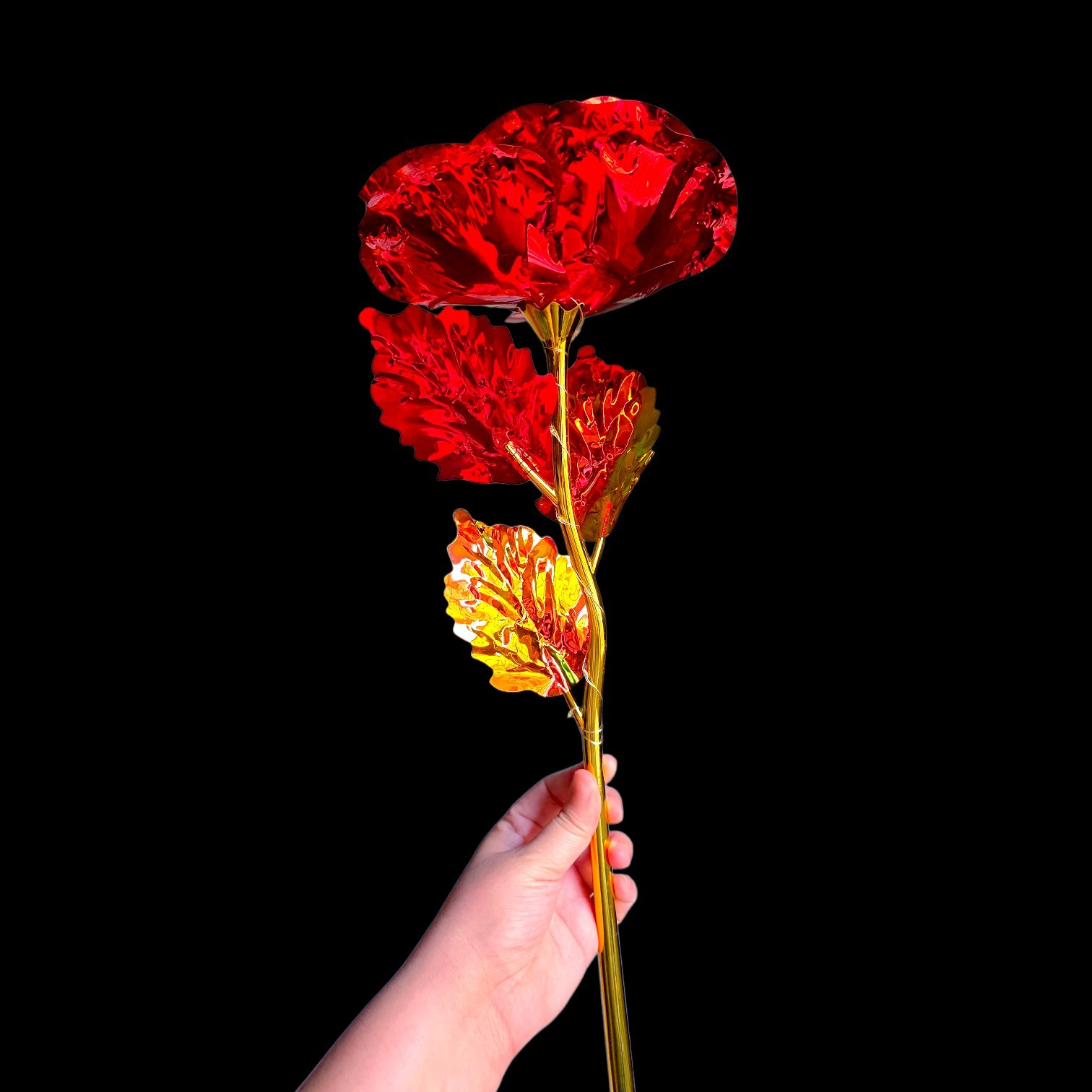 18 Inch Red Rose Jumbo Galaxy Rose Stem LED Light-Up Rose Valentine’s Day Gift