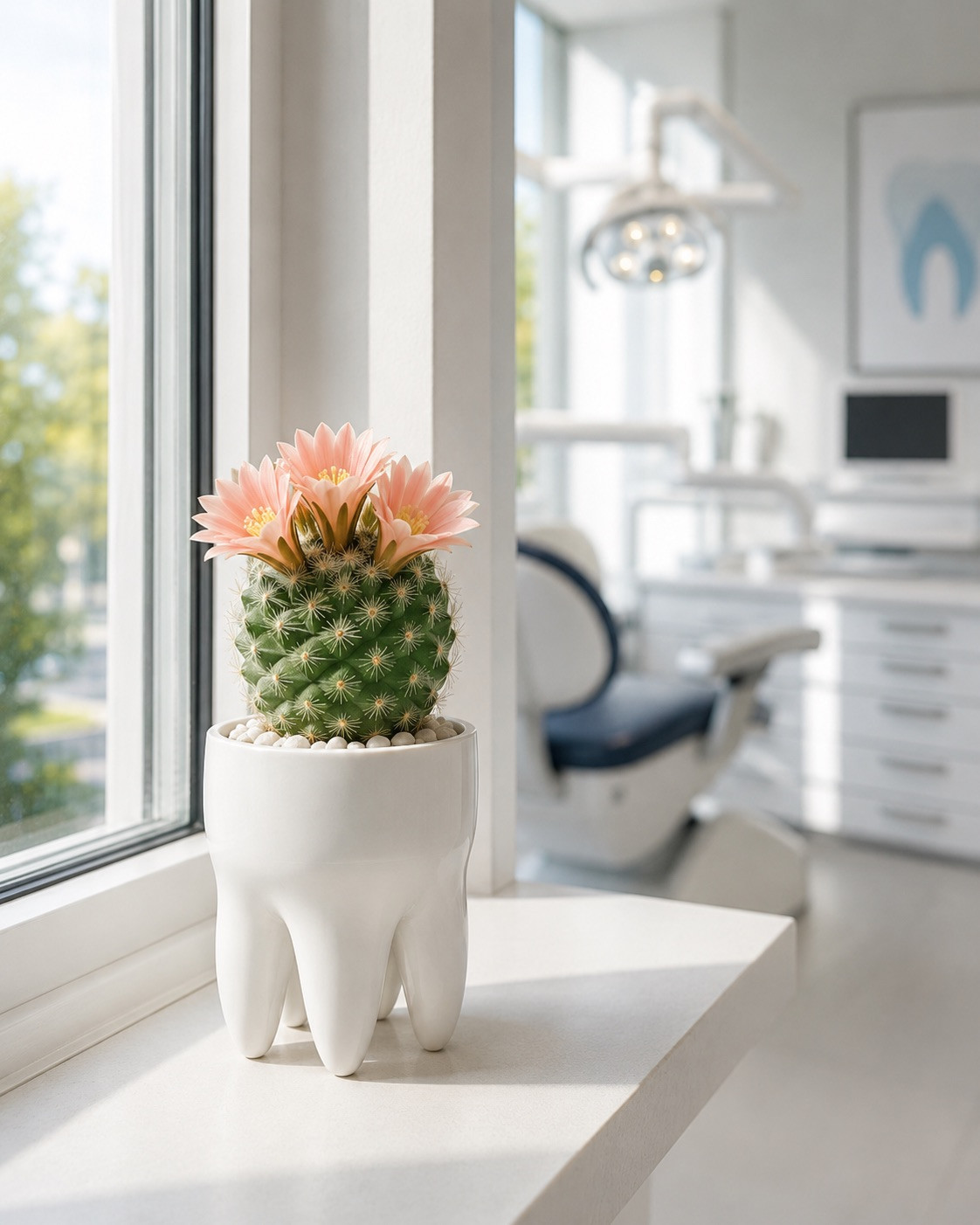 Tooth Shaped Holder Dental Office Decor Candy Bowl Pen Cup Planter 3D Printed