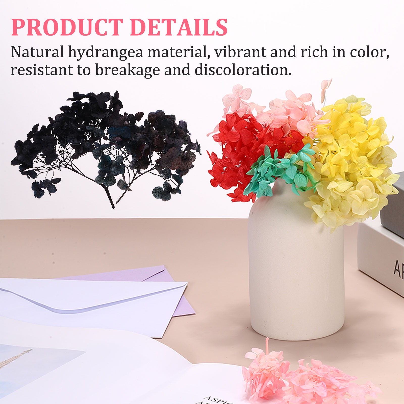 10g Mini Dried Hydrangea Flower Natural Pressed Flower Gradient Mist Blue Purple