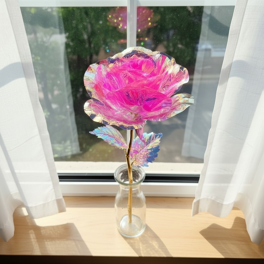 18 Inch Red Rose Jumbo Galaxy Rose Stem LED Light-Up Rose Valentine’s Day Gift
