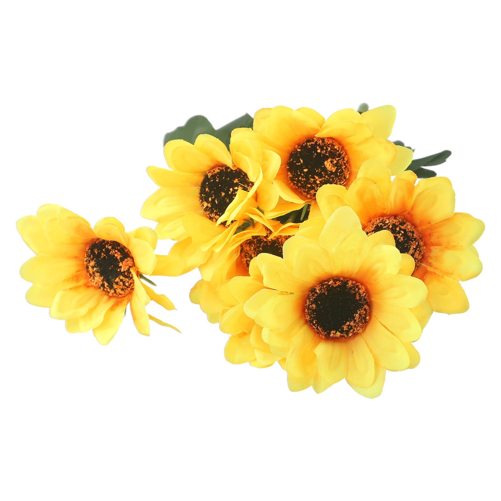 7 Heads Artificial Sunflowers Fake Flower Bouquet Garden Wedding Party Decor New