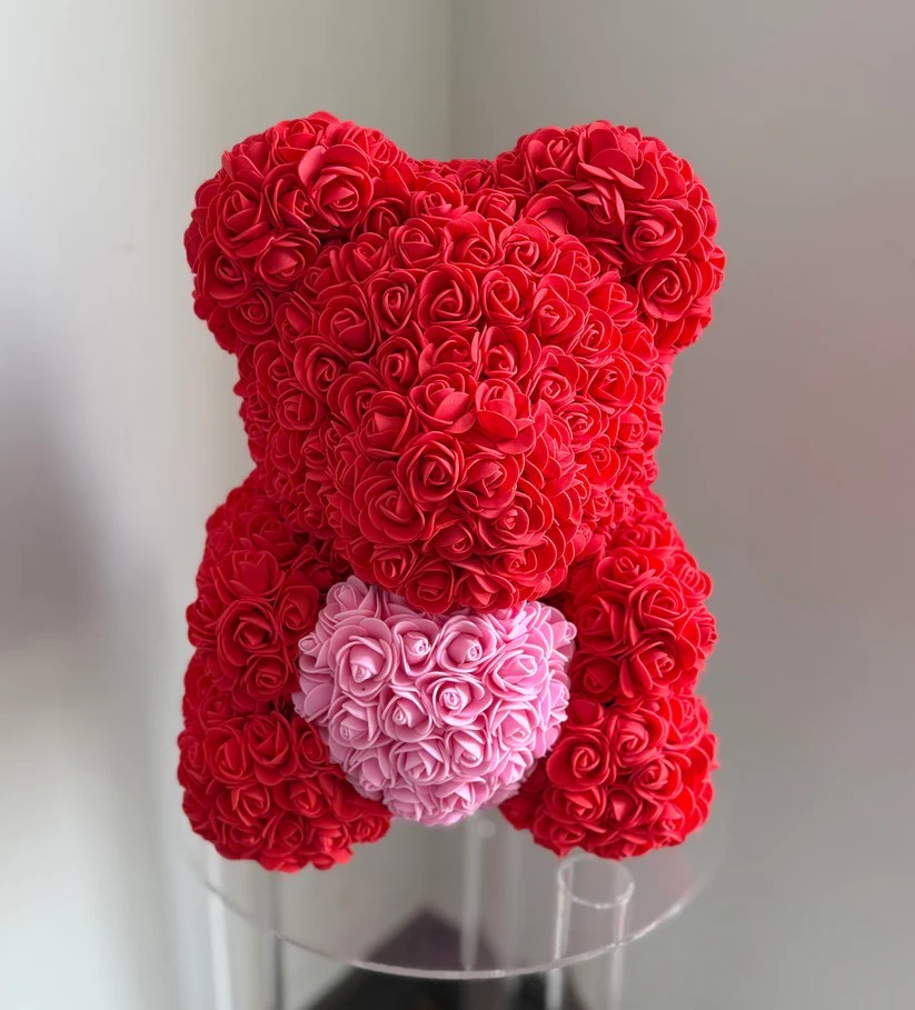 Floral Foam Flower Rose Teddy Bear Romantic Valentine’s Day Gift USA SELLER