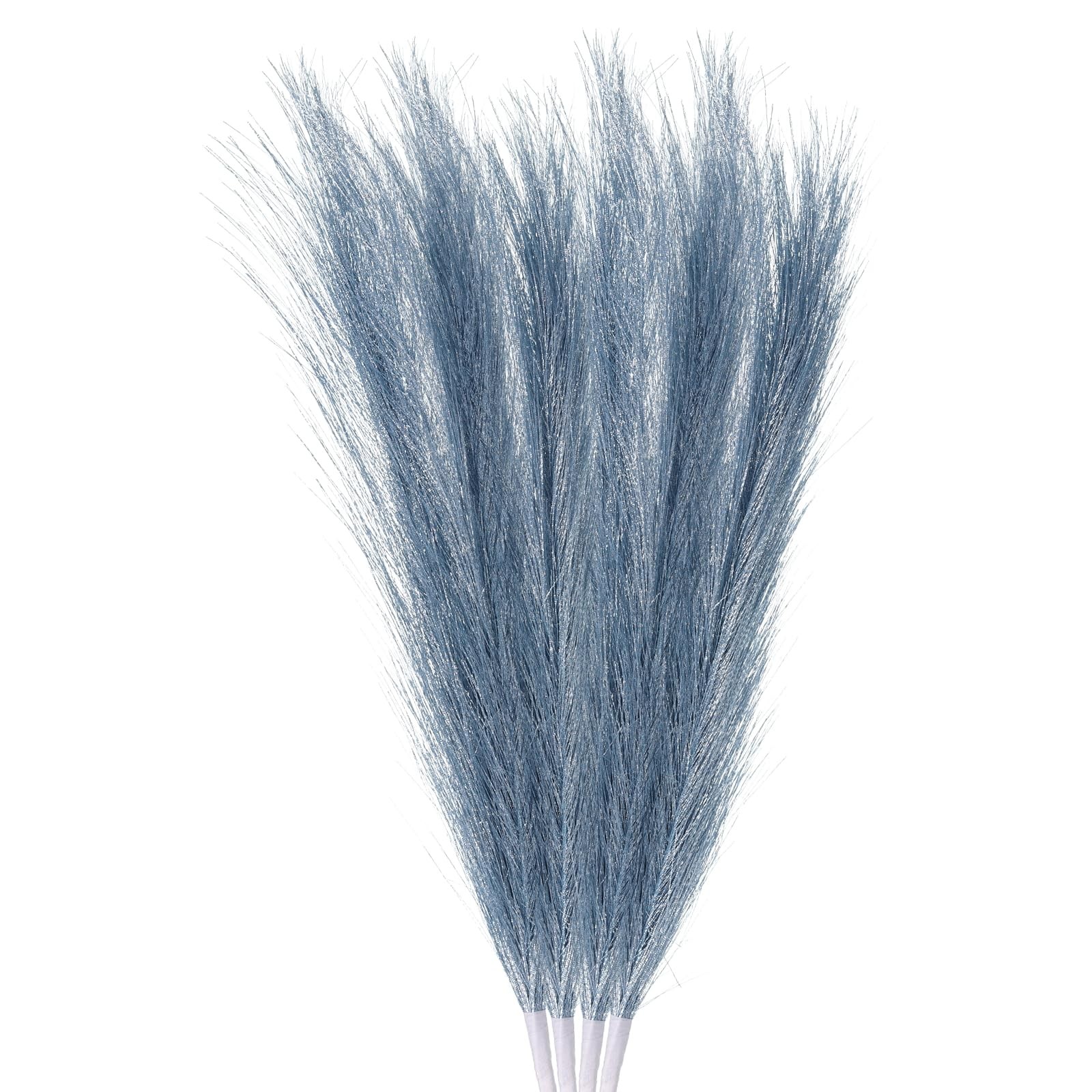4Pcs Faux Pampas Grass Small 45cm/17.7″ Fake Fluffy Pampas Grass 7 Branches A…