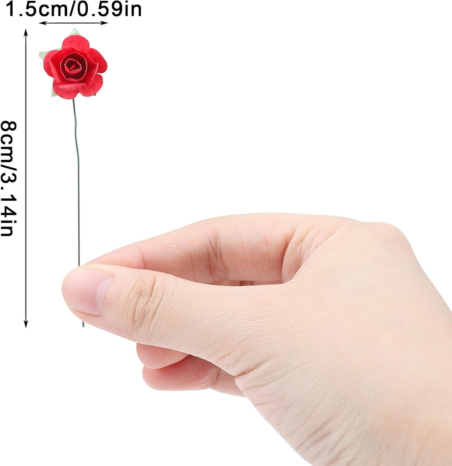 120Pcs Mini Paper Flowers,Mulberry Paper 1/2″ Artificial Rose Flower
