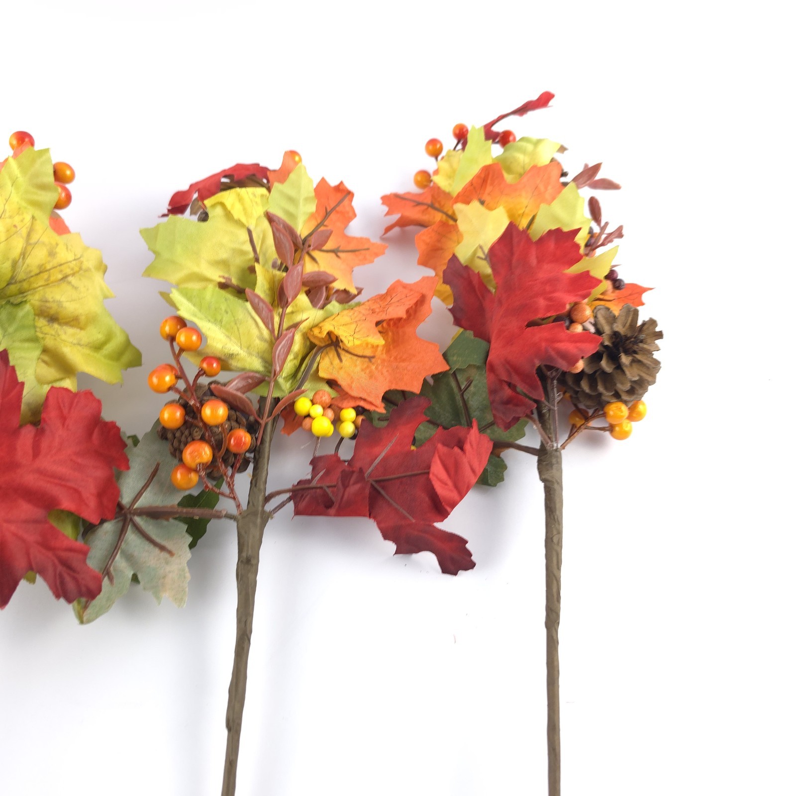 Set of 4 Harvest Leaf and Berry Picks by Valerie Home Floral Decor