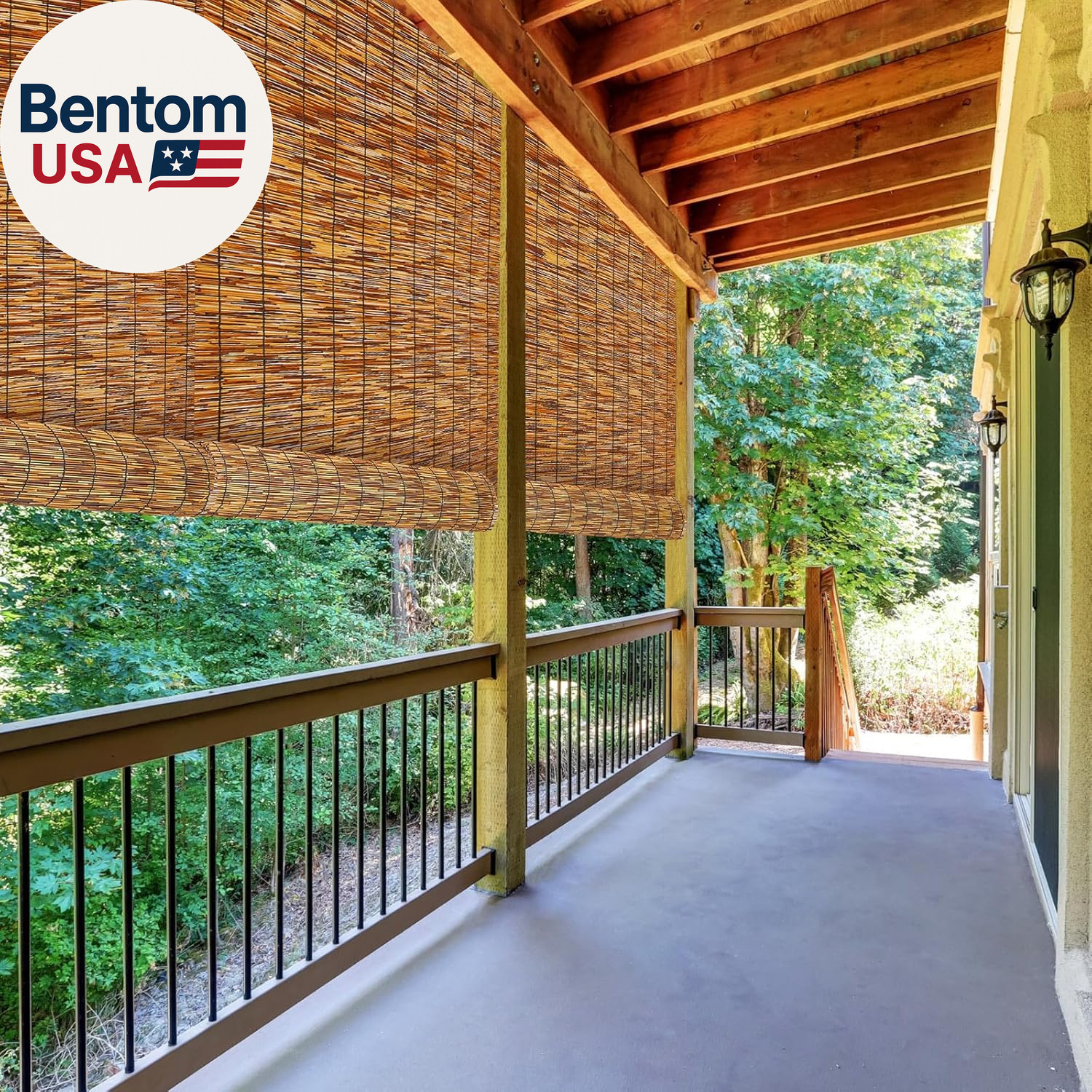3 Pcs 4 X 16.4 Ft Reed Fence Roll, 85% Shade Bamboo Privacy Screen, Natural Deco