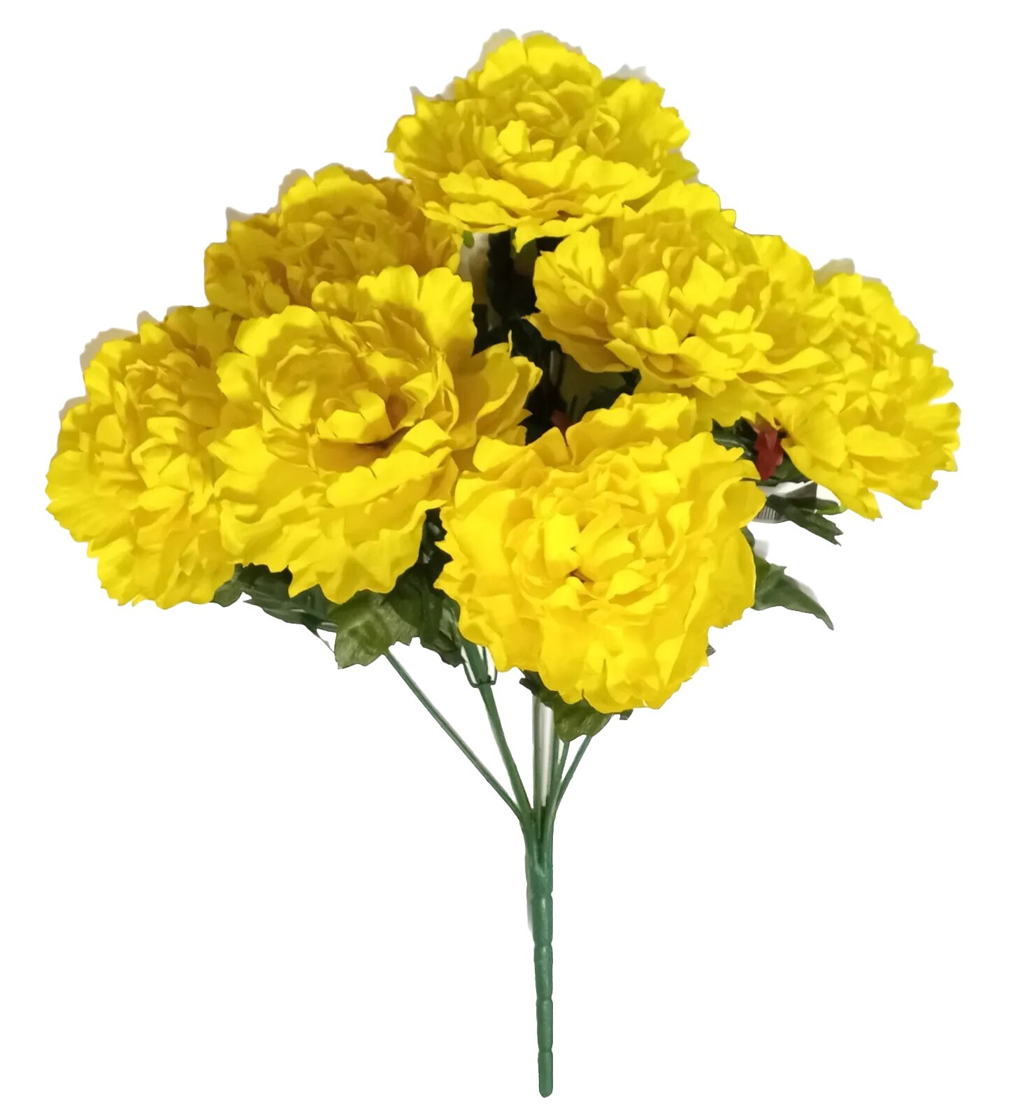 Yellow Peony 20″ Bush 7-4″ Bloom Indoor Outdoor Silk Flower Home Decor Craft USA