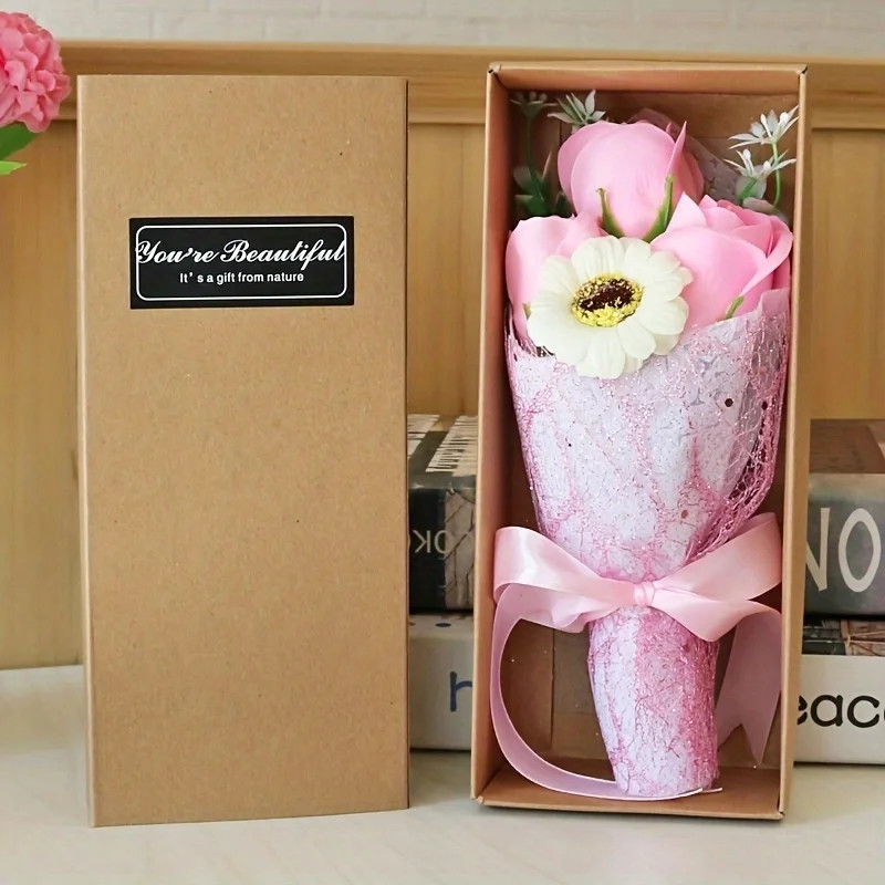 Creative Soap Flower Valentines Day Wife Girlfriend Gift Rose Flower Artificial