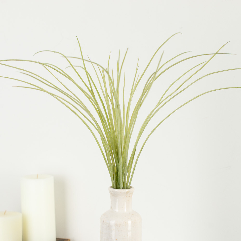 Package of 4 Artificial Whispy Flocked Grass 24″ Picks