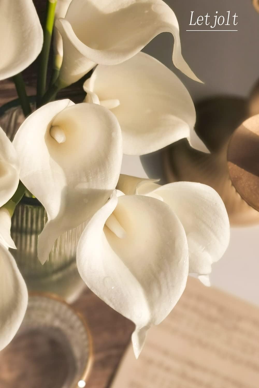 Lifelike White Calla Lily Bouquet – 12 Maintenance-Free Flowers for Any Event