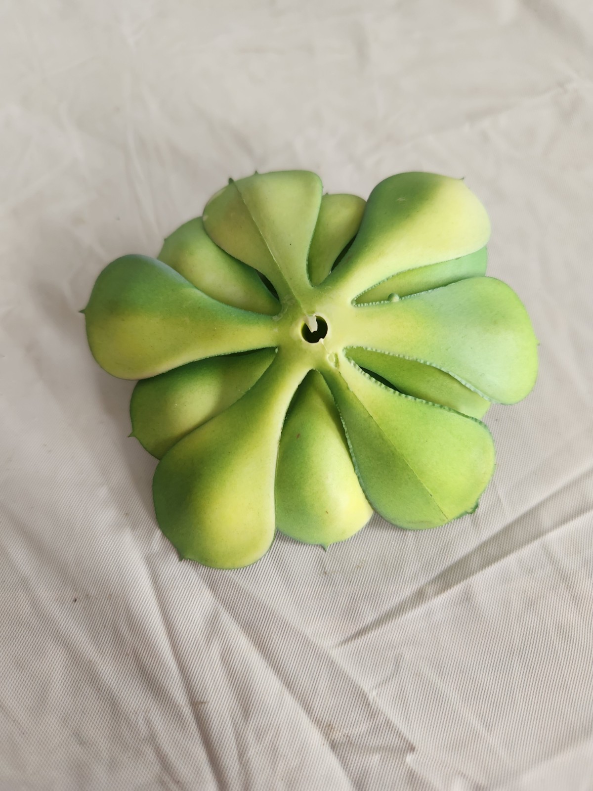 2 Artificial Succulent Rubber Flowers Floral Decor • Beautiful Sky Blue