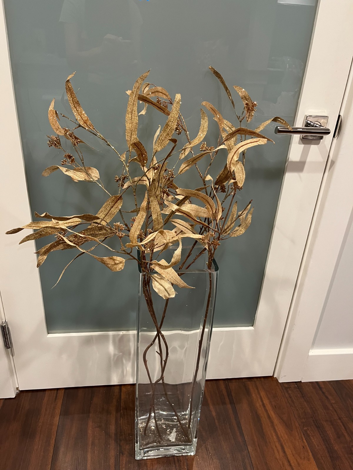 Gold Burlap Eucalyptus Stem – Approximately 40” Faux Flowers Stem