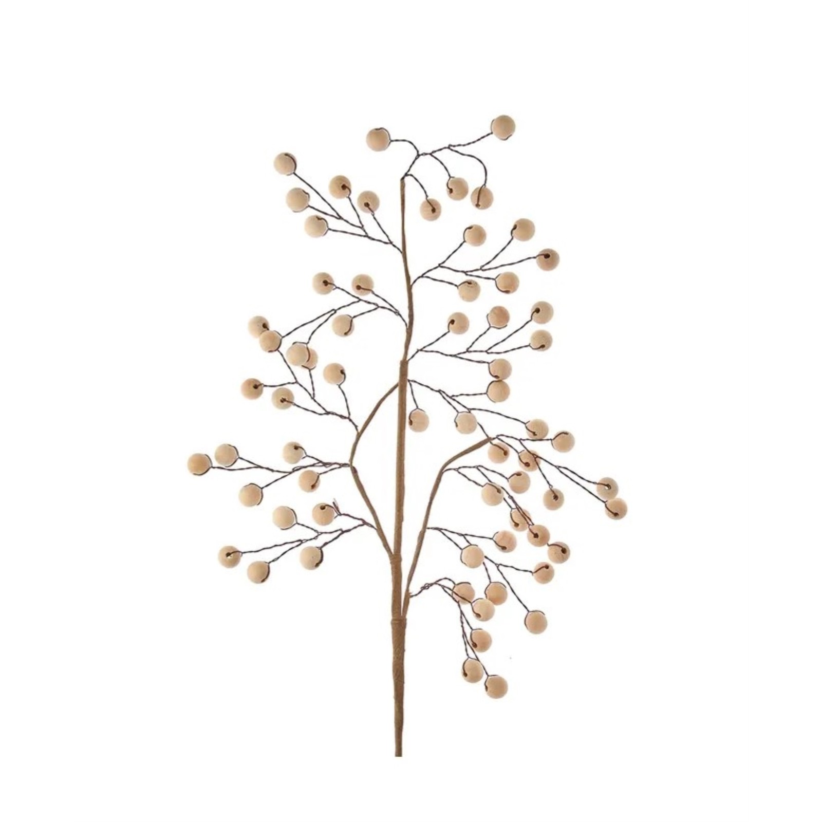 Kurt Adler Christmas Holiday Decor, Wooden Bead Spray, 24″