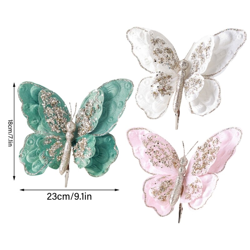 Artificial Butterfly Clip for Spring Party Home Stylish Florals Embellishments