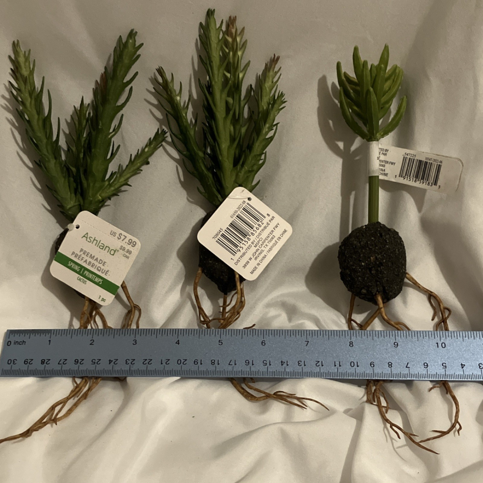 Ashland Artificial Cactus Houseplant Stems Green Set of 3