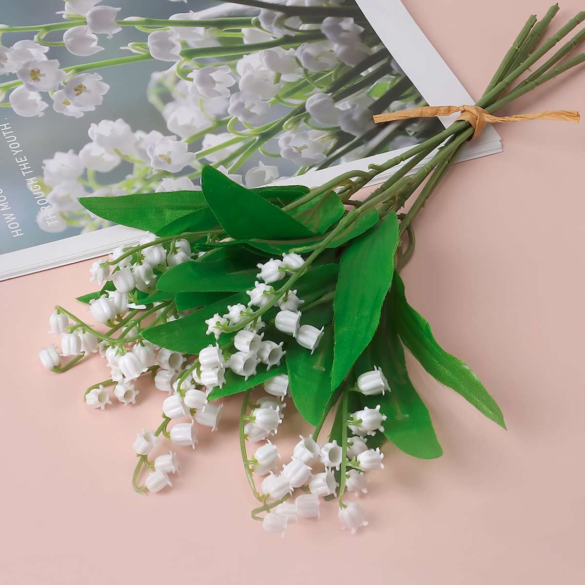 24PCS Artificial White Lily Of The Valley Flowers Bouquet Party Home DIY Decor