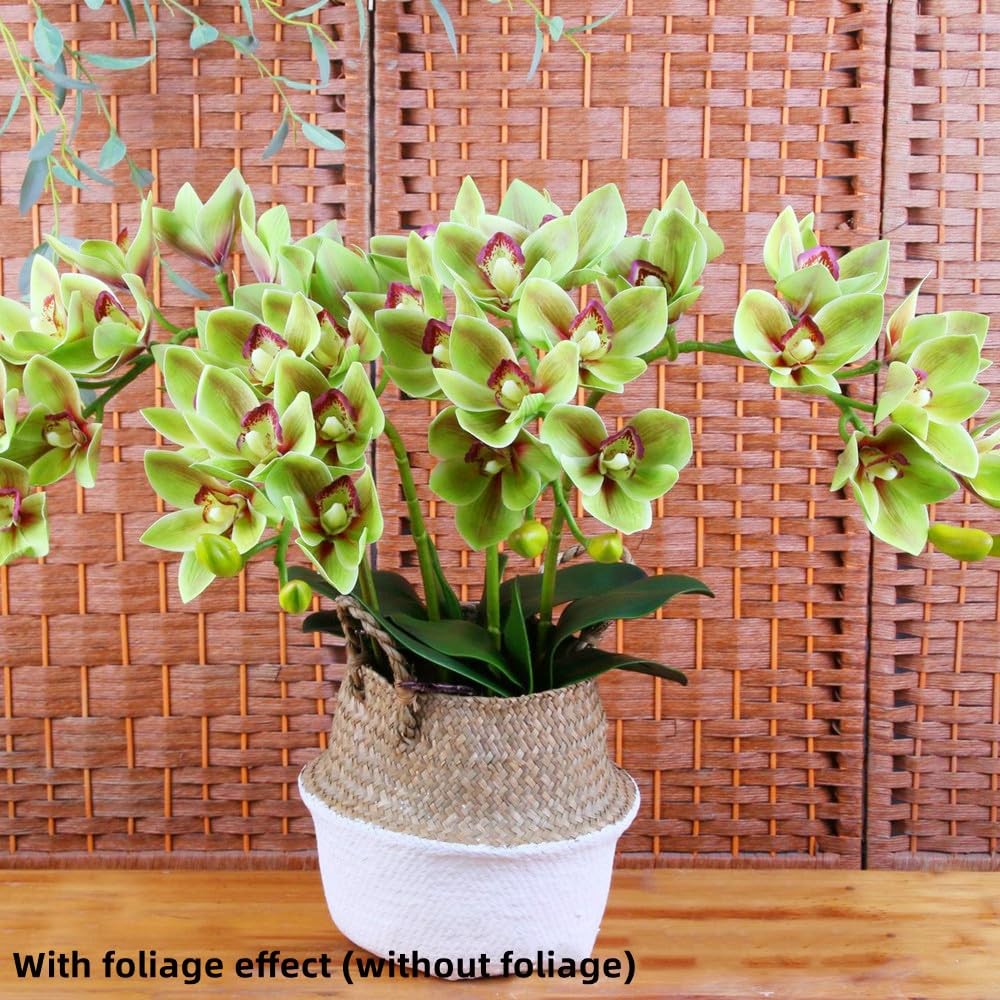 XZJMY 28.4″ Artificial Phalaenopsis Flowers,Latex Phalaenopsis Branches,3D Fa…