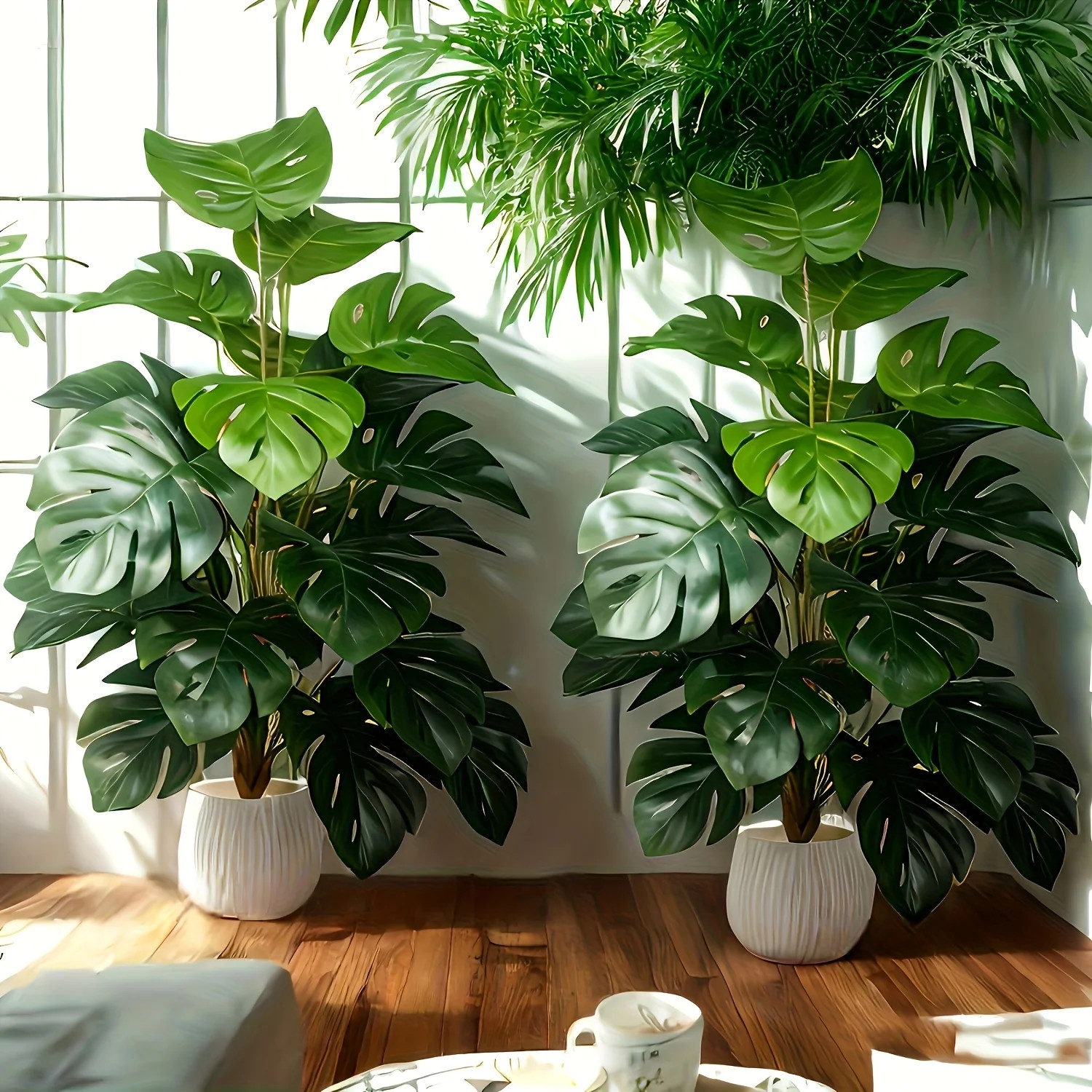 Artificial Fiddle Leaf Fig Tree Realistic Faux Green Plant For Home / Office