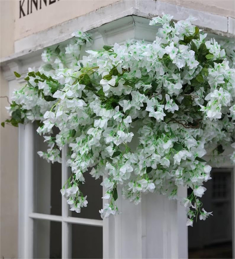40Pcs in Bulk Artificial Bougainvillea Silk Flowers Branches Long Plant Stems 45
