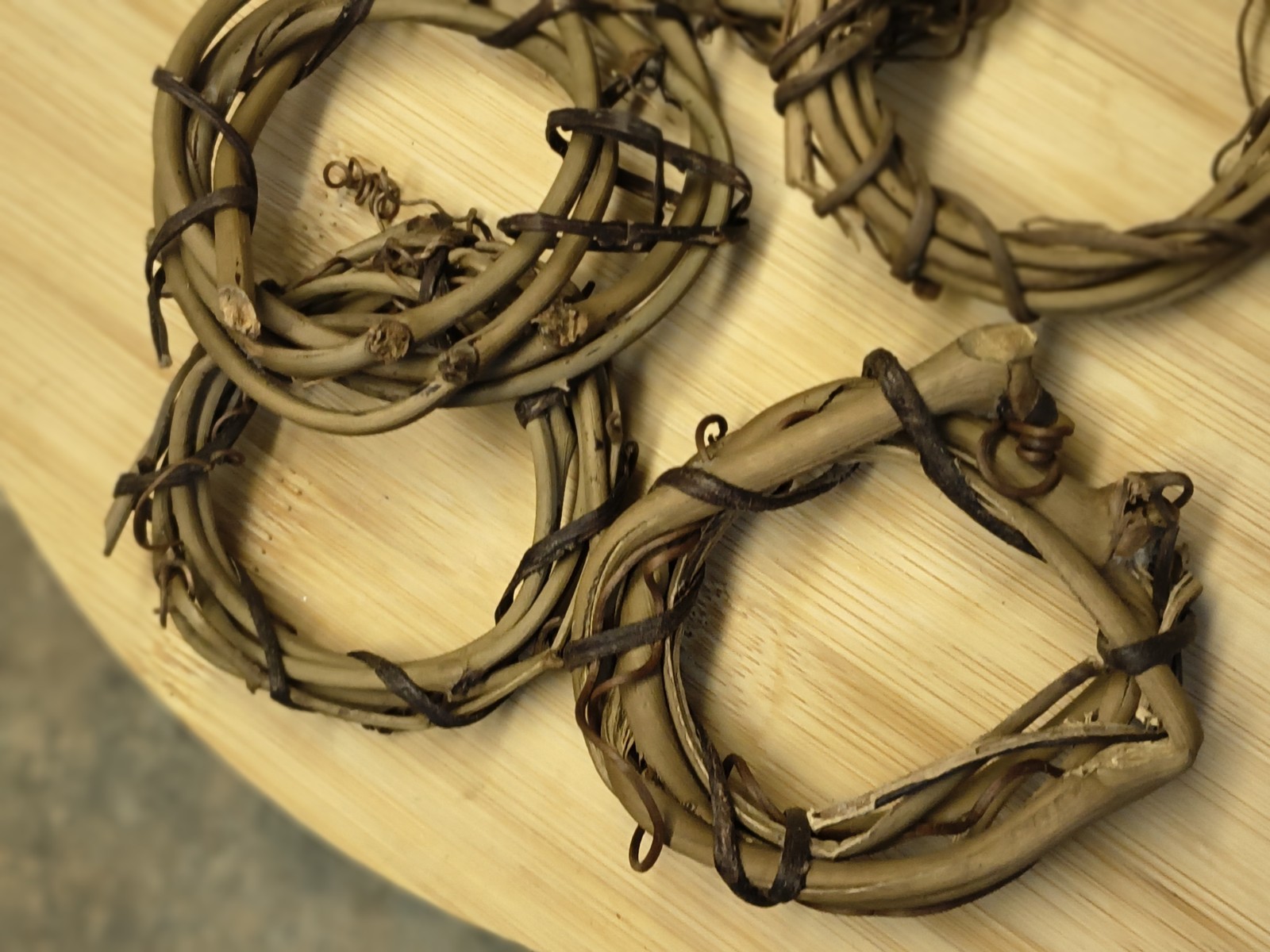 8 Handmade Small Grape Vine Wreaths Decor Art Projects Napkin Rings Decorations