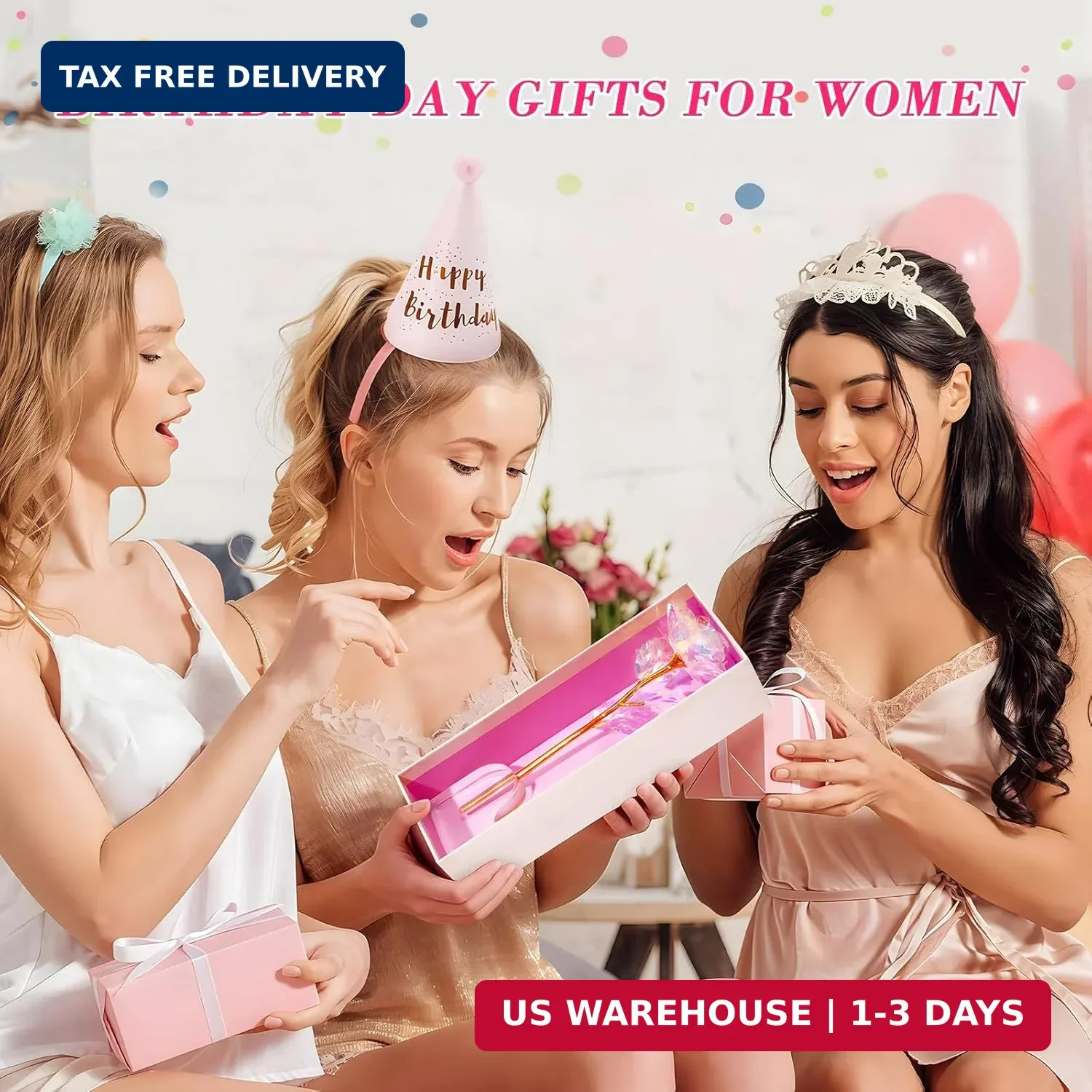 Mothers Day Mom Gifts for Women Grandma, Artificial Forever Birthday Flowers Gal