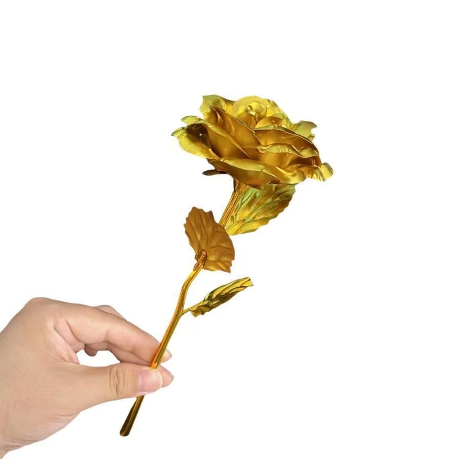 Gold Dipped Rose, Eternal Long Stem Golden Rose | Luxurious Romantic Gift for W