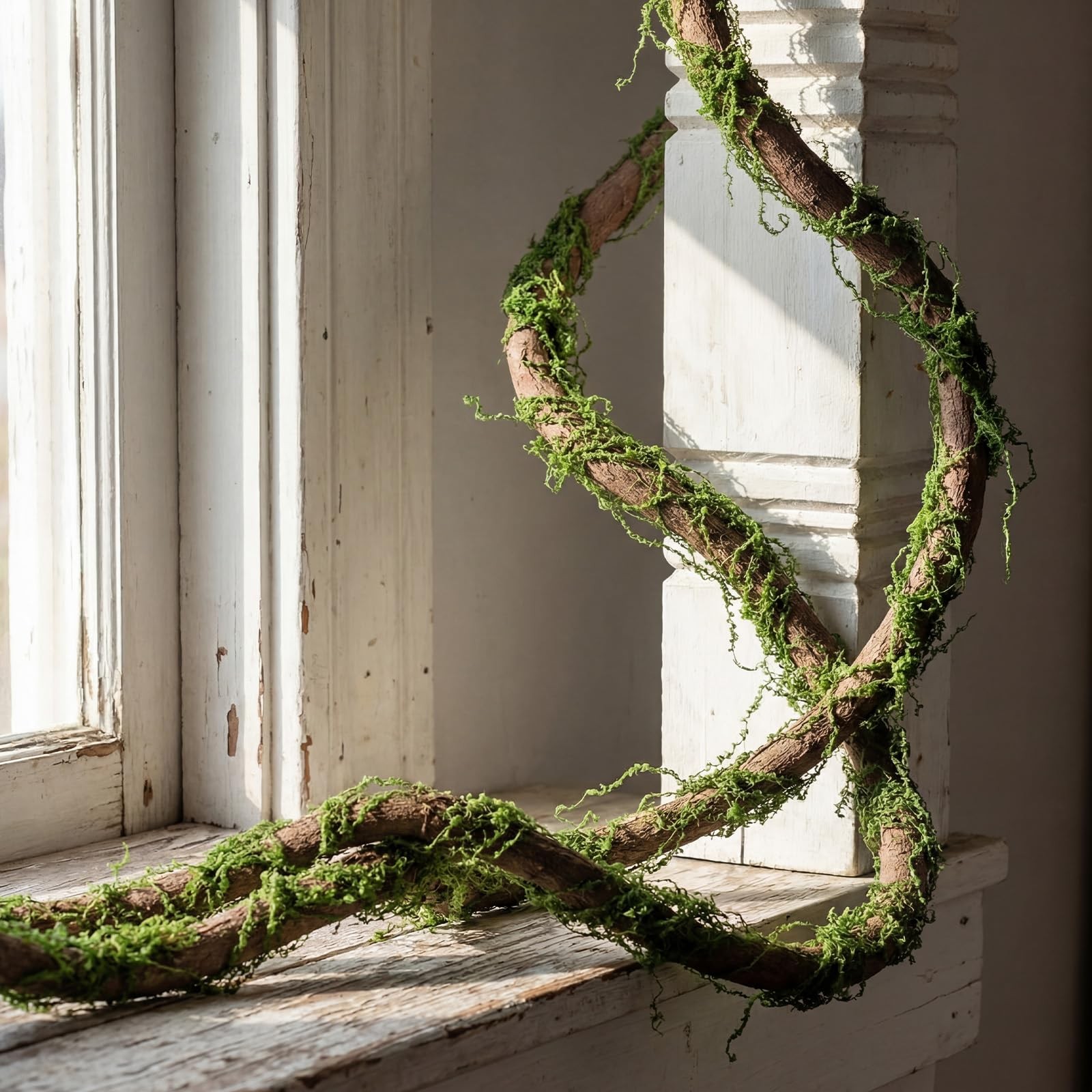 2 Pcs 118in Large Bendable Artificial Tree Branches with Moss Enchanted Fores…