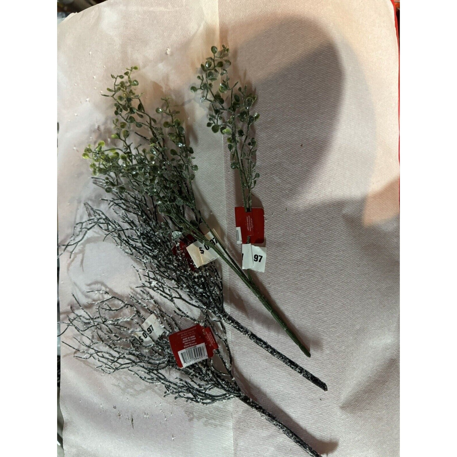 Christmas Holiday Faux Flowers Variety Berries Pinecones Some NWT Arrangement
