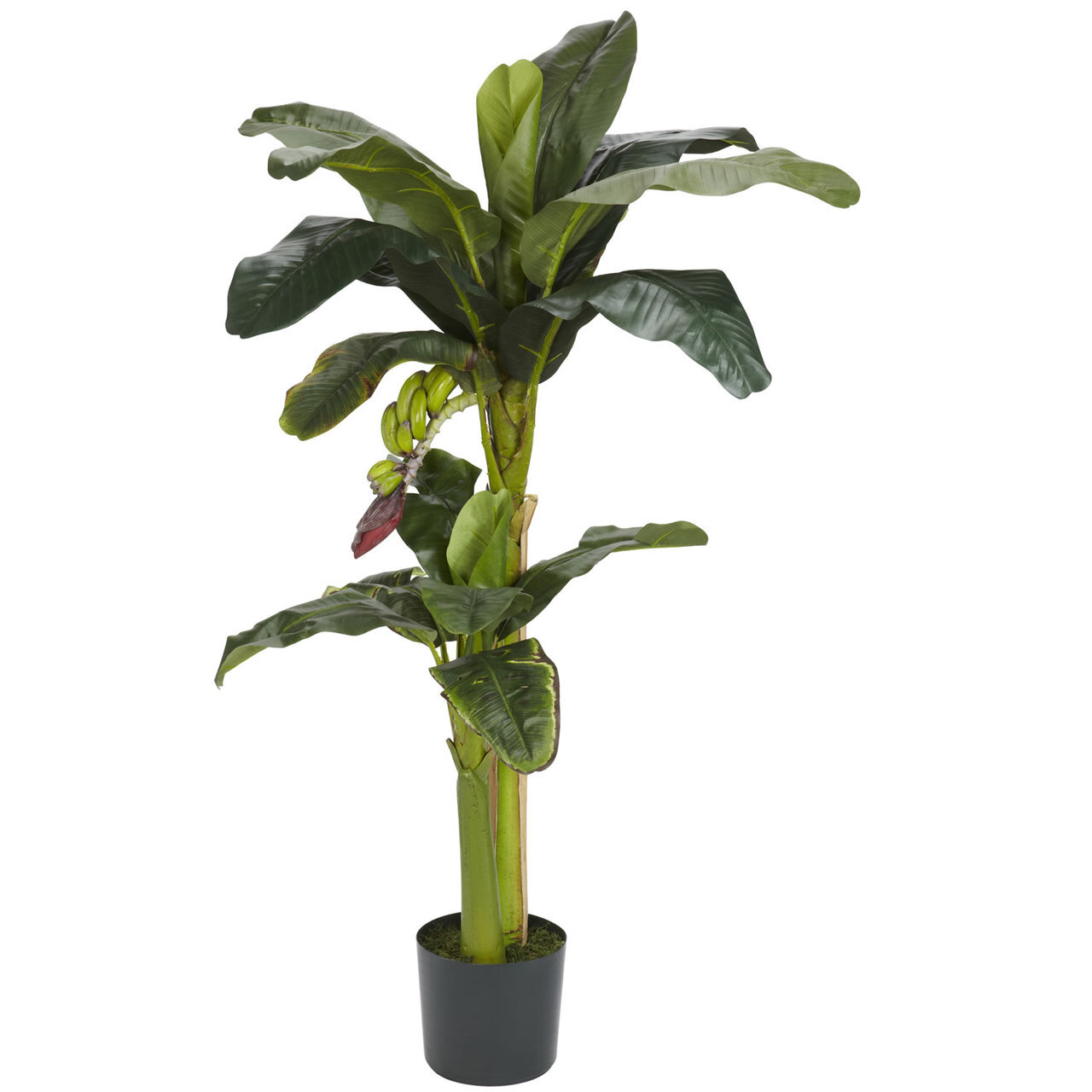 5′ & 3′ DOUBLE TRUNK BANANA PALM TREE ARTIFICIAL SILK FAKE REALISTIC
