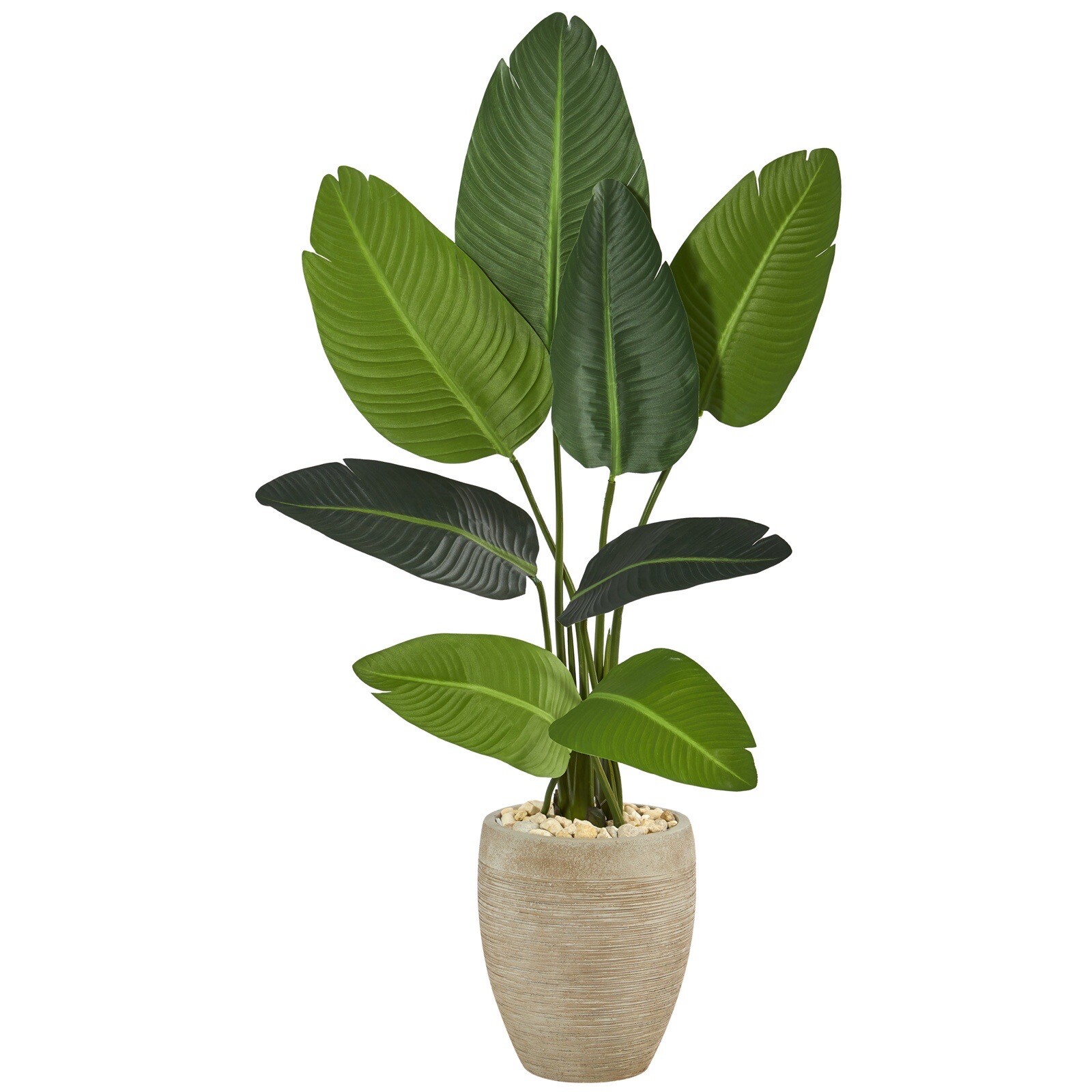 4’ Artificial Tropical Travelers Palm Tree in Decorative Planter Home Decor.