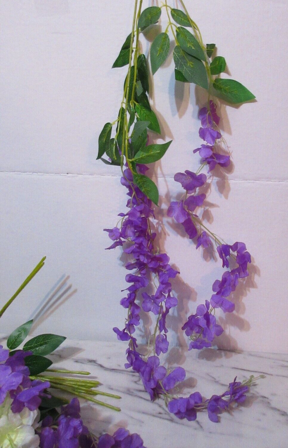 Serwalin Wisteria Hanging Flowers 12 Pack Artificial Flowers 3.75 Feet Fake Wis
