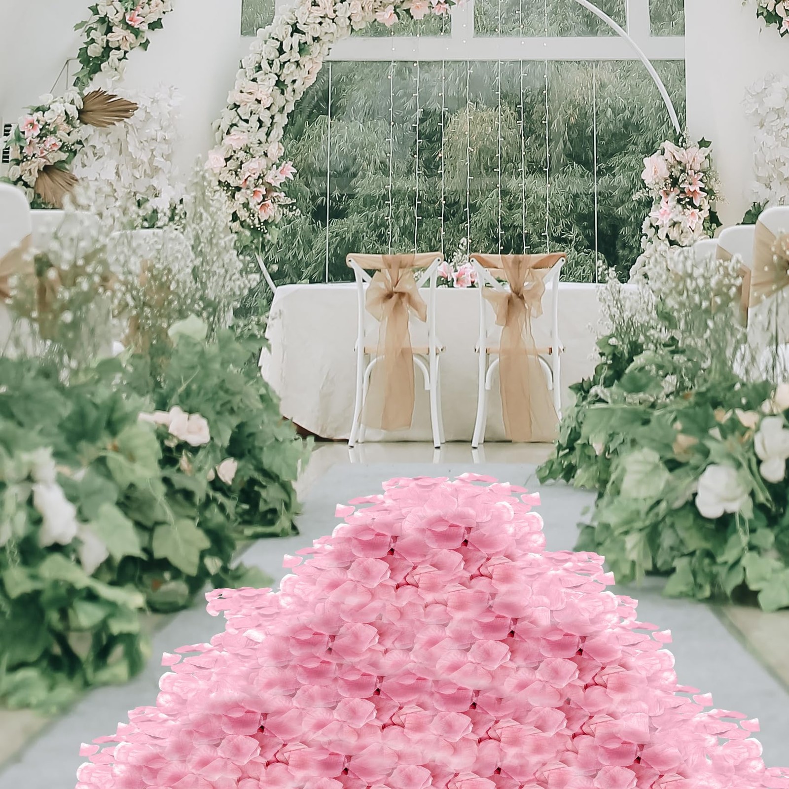 500 PCS Light Pink Artificial Silk Rose Petals For Wedding Event Table Scatter