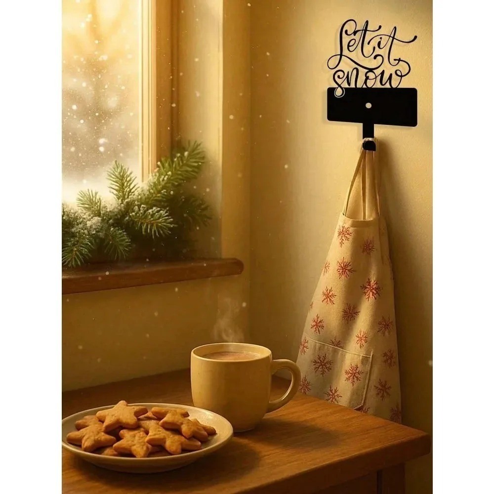 Snowflake Duty Wall Hooks Rustic Farmhouse Entryway Coat Key Organizer Decor