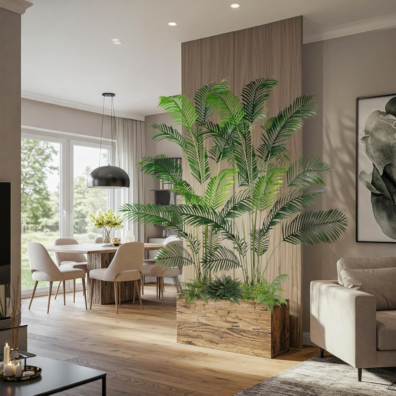 7Ft Areca Palm Tree 2-Pack – Lifelike Faux Silk Indoor/Outdoor Decor