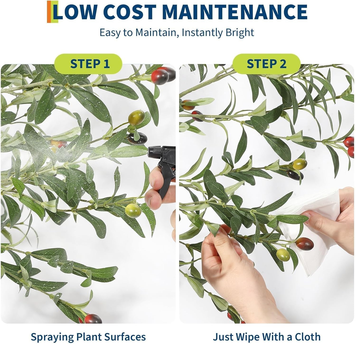 GARVEE Lifelike Artificial Olive Tree 9FT/10FT for Home Interior Decor, Offices
