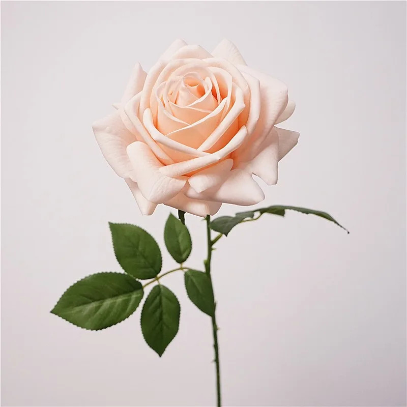 5Pc Moisturizing Real Touch Rose Flowers Artificial Mariage Decor Rose Bouquet W