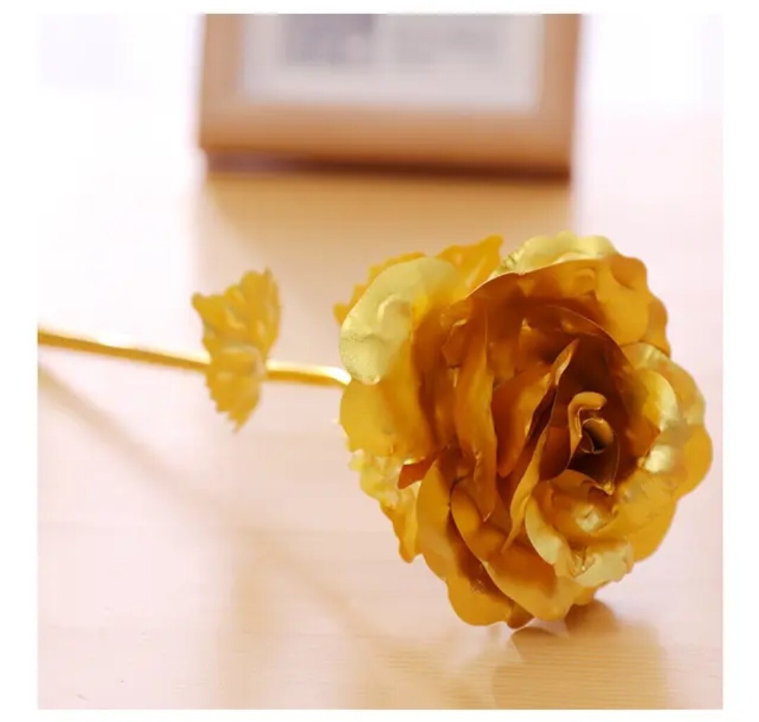Valentine’s Day Creative Gift 24K Foil Plated Rose Gold Lighting Roses Creative