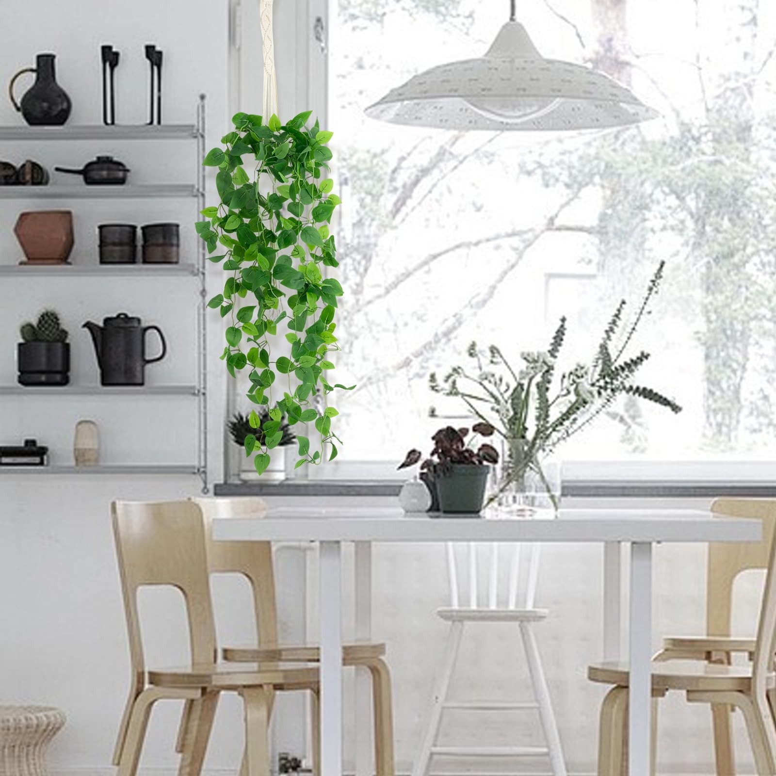 Fake Hanging Plants for Room Decor,1pcs Artificial Potted Plants Vines for Wa…