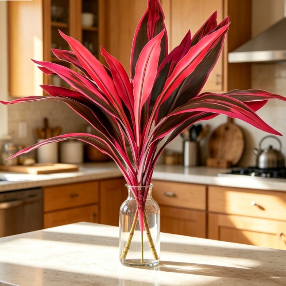 55cm Artificial Dracaena Plant Green White Green Purple Red for Indoor Styling