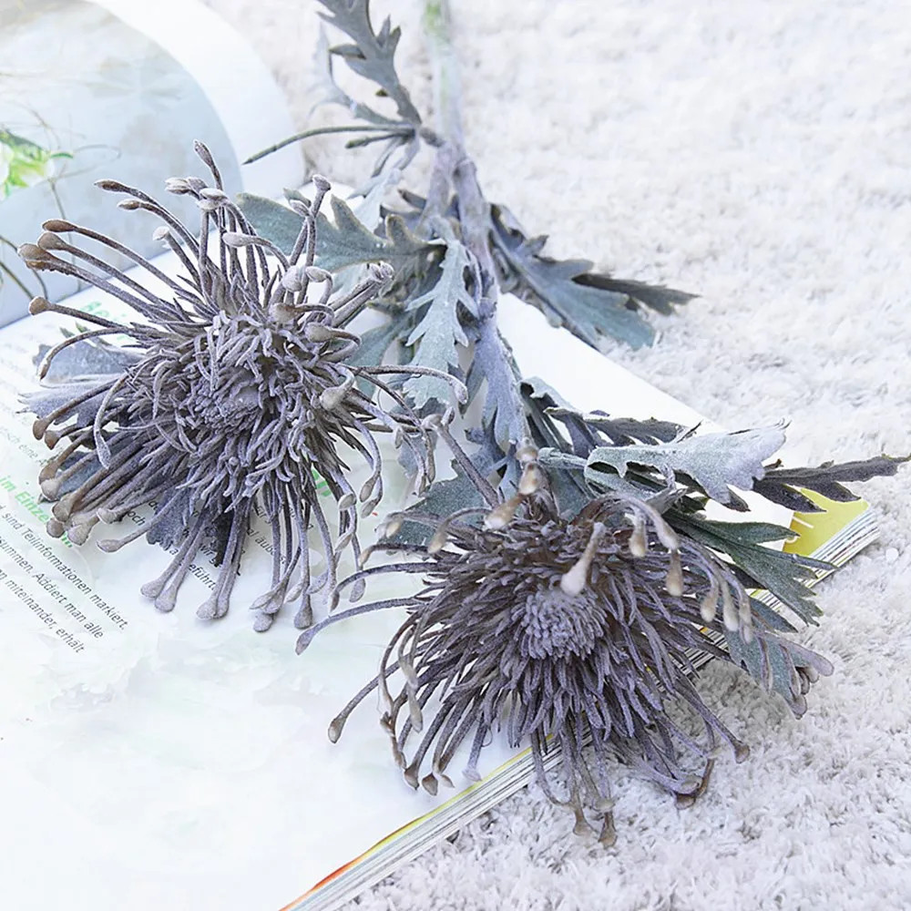 Festival Garland Fake Crab Claw 2 Fork Pincushion Artificial Flowers For Home
